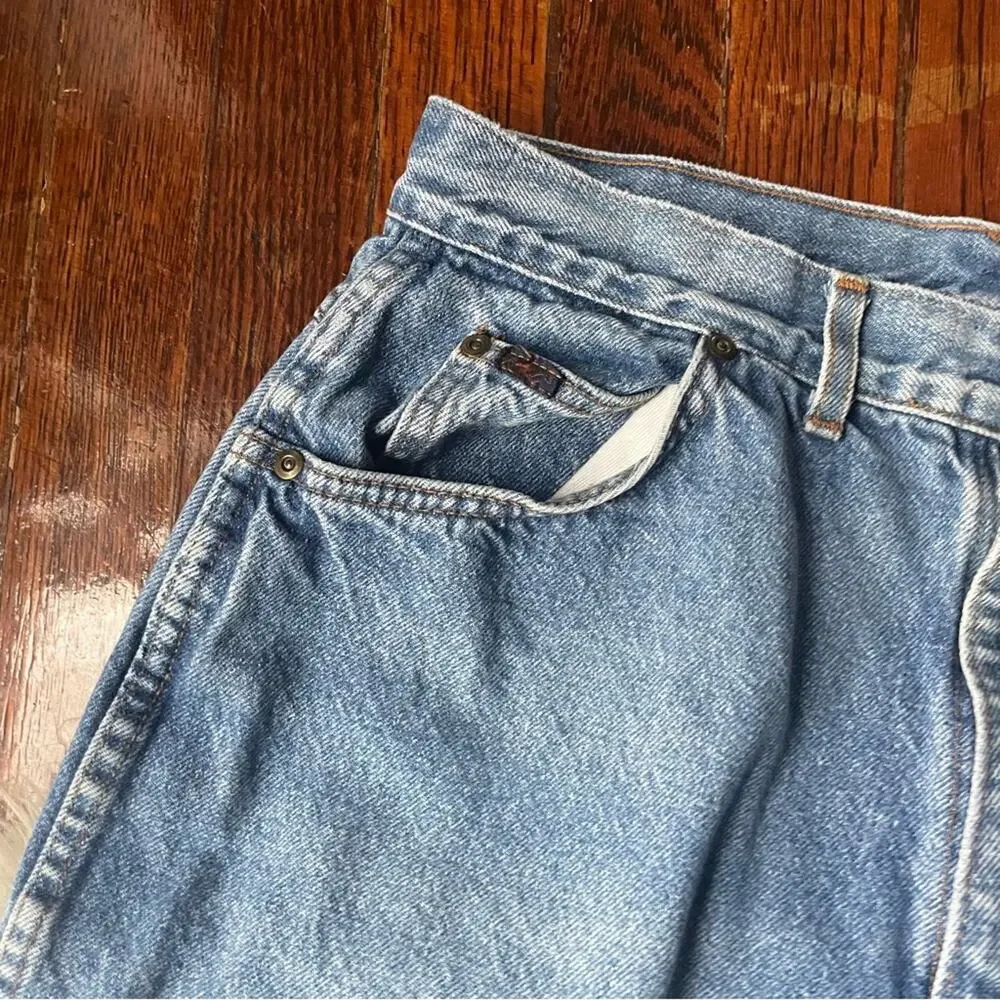 Vintage Chic Jeans Straight Leg High Rise Mom 100% cotton